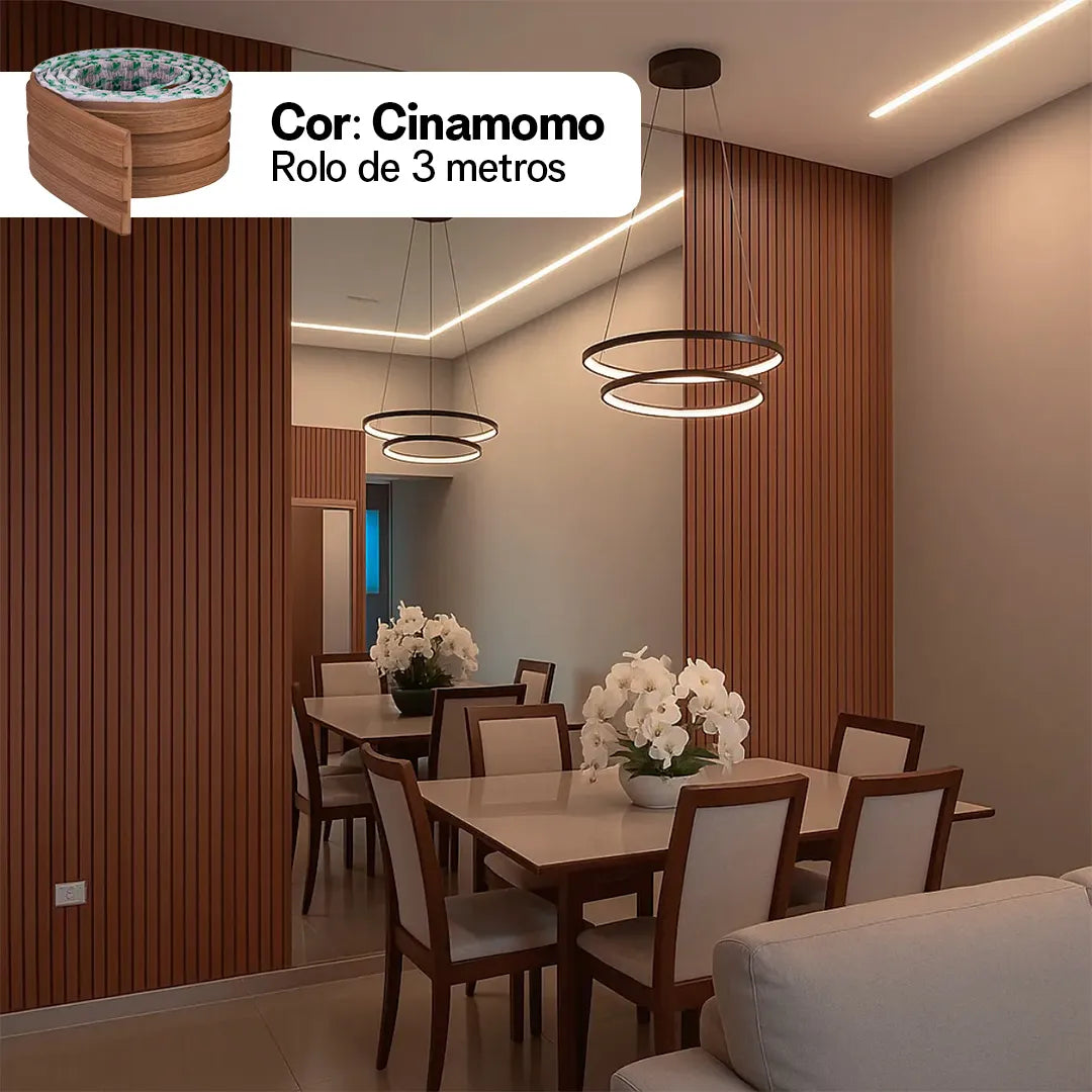Kit Painel Ripado Autocolante | 3M Laminado | DIY