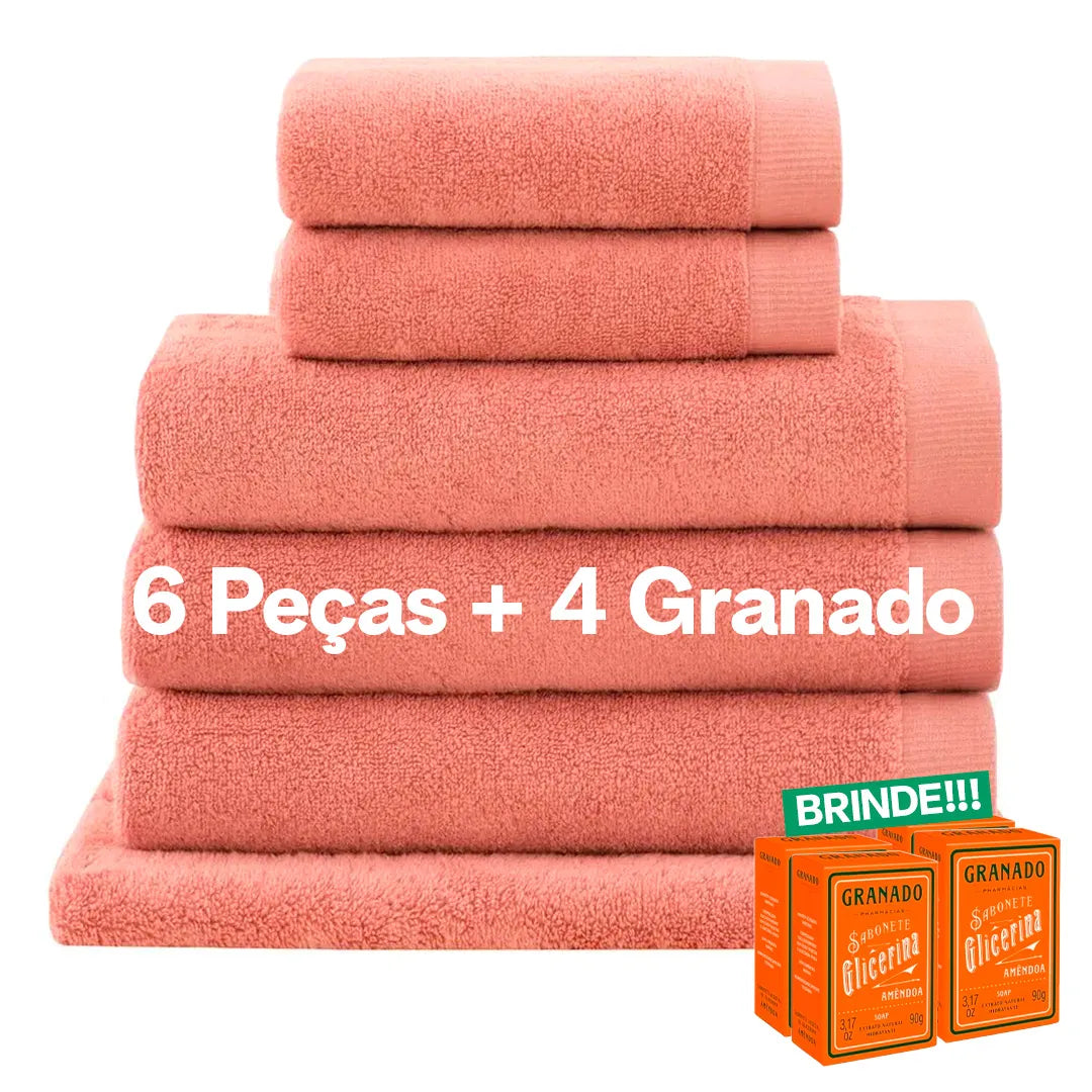 Jogo de Toalhas Buddemeyer Dual Air Banhão 5 Peças | Terracota Real