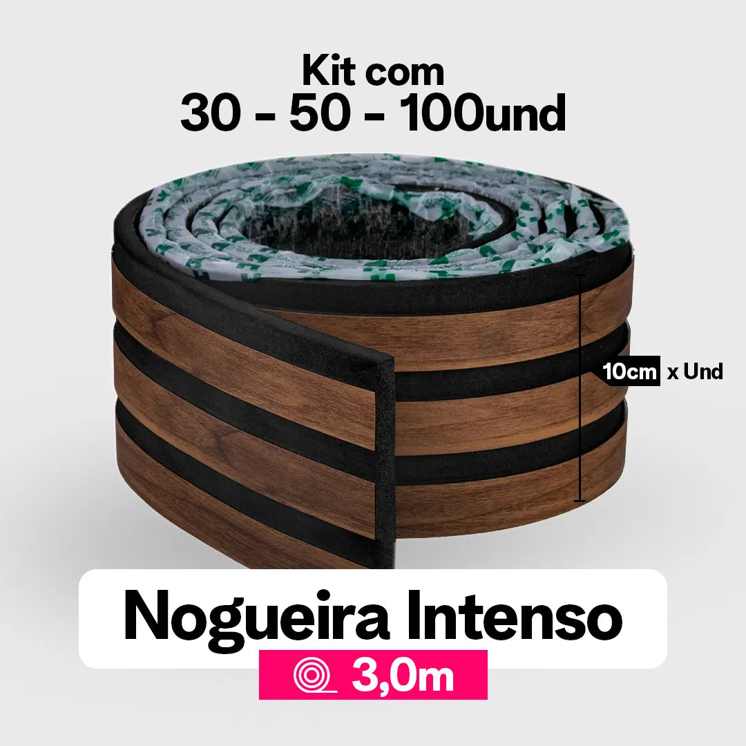 Kit Painel Ripado Autocolante | 3M Laminado | DIY