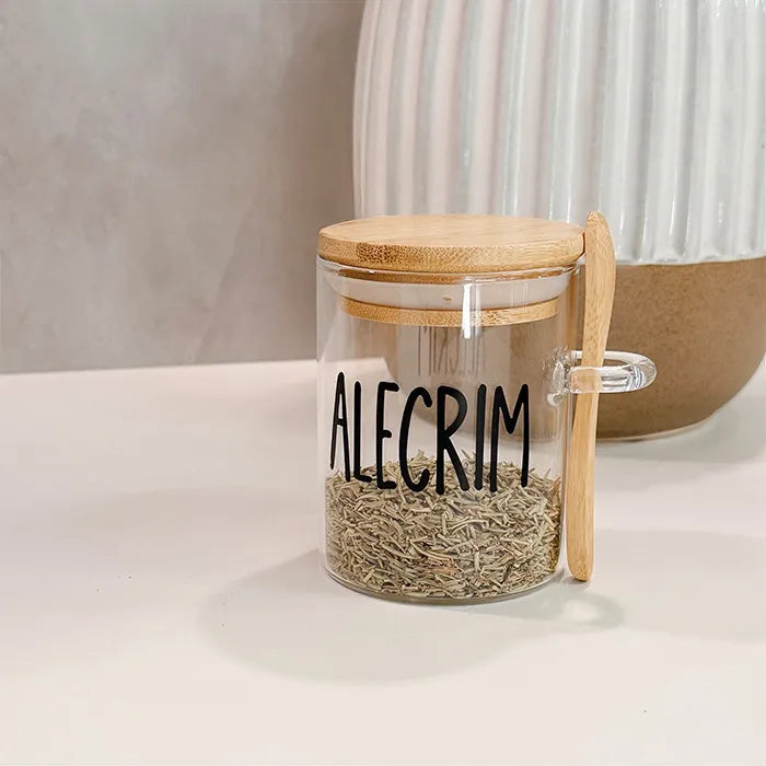 ALECRIM - Pote Jade Com Colher De Bambu 200ml