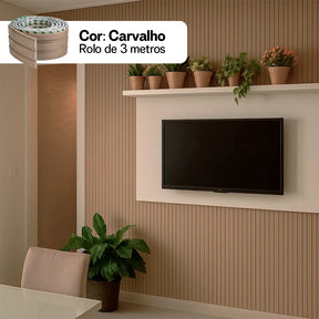 Kit Painel Ripado Autocolante | 3M Laminado | DIY
