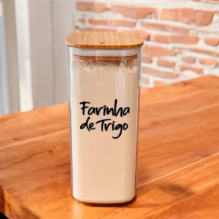 FARINHA - Pote Hermético Seal Especial Bambu 1,5L