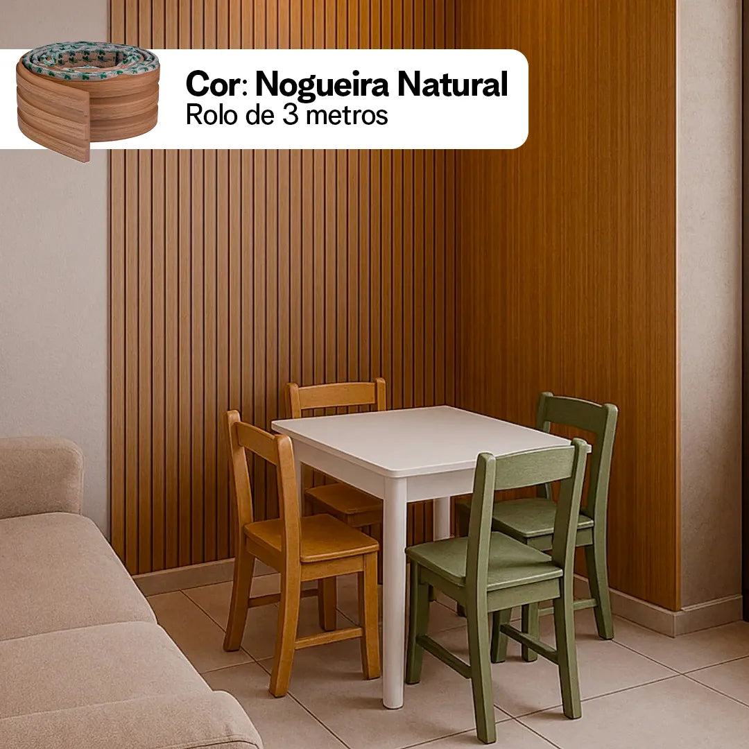 Kit Painel Ripado Autocolante | 3M Laminado | DIY