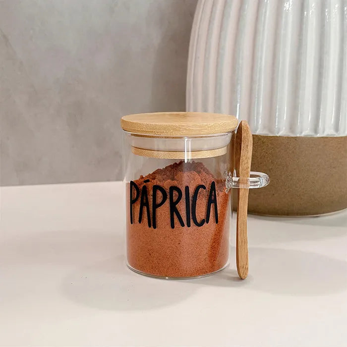 PÁPRICA - Pote Jade Com Colher De Bambu 200ml