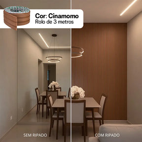 Kit Painel Ripado Autocolante | 3M Laminado | DIY