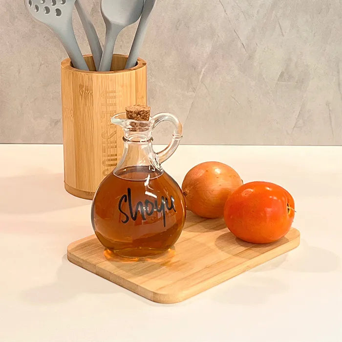 SHOYU - Galheteiro De Vidro Borossilicato Tampa Rolha 300ml